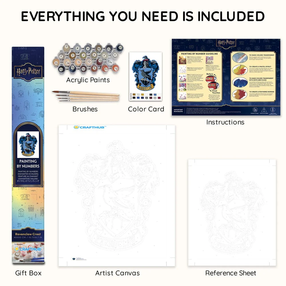 Ravenclaw Crest - Paint By Numbers Kit - Image 4