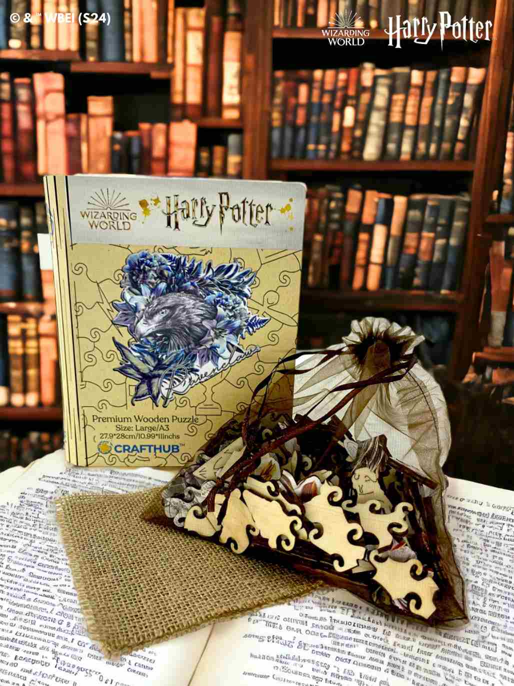 Harry Potter - Ravenclaw Crest - Utilitarian Romance Wooden Jigsaw Puzzle - Image 3