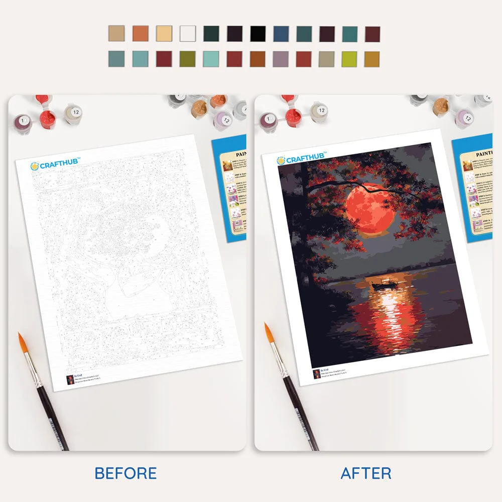 Red Moon - Paint By Numbers Kit - Image 4