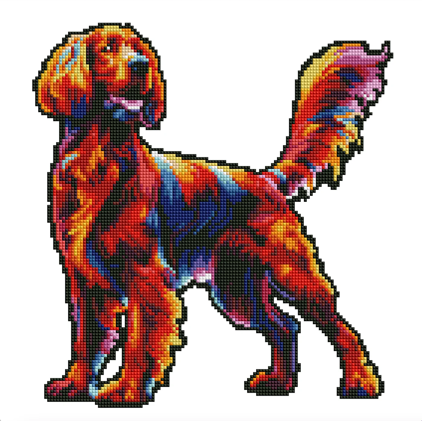 Red Setter / Irish Setter Dog - Diamond Painting Kit
