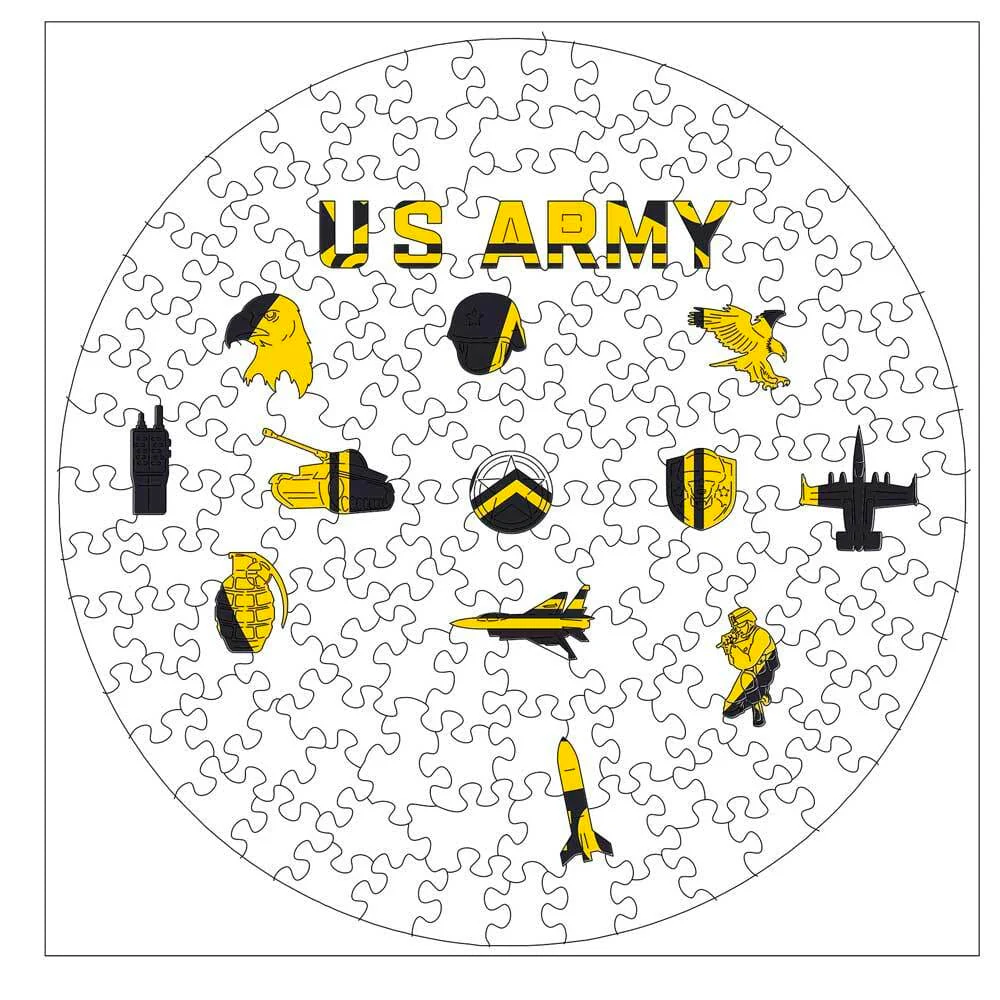 Retired Soldier For Life - Wooden Jigsaw Puzzle - Image 2