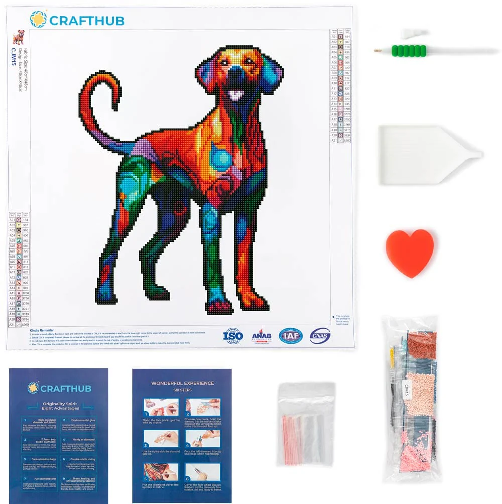 Rhodesian Ridgeback Dog - Diamond Painting Kit - Image 3