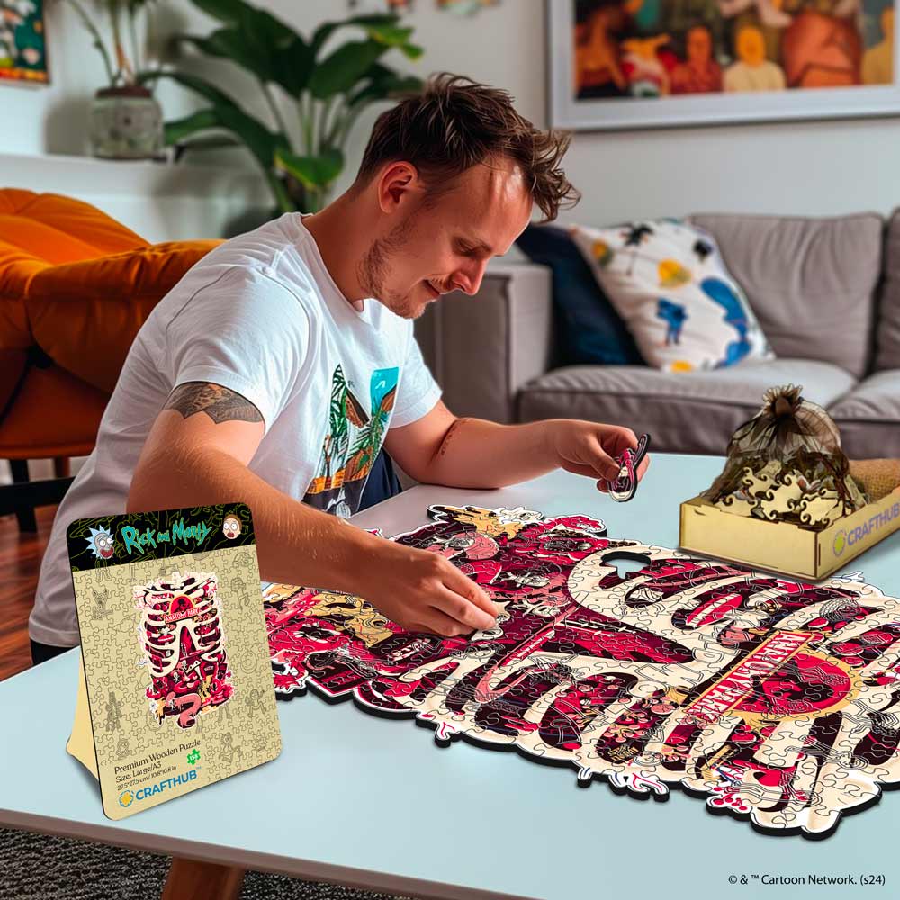 Rick and Morty Anatomy Park - Wooden Jigsaw Puzzle - Image 2
