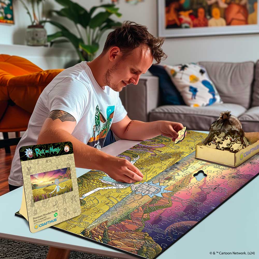 Rick and Morty Another Planet - Wooden Jigsaw Puzzle - Image 2