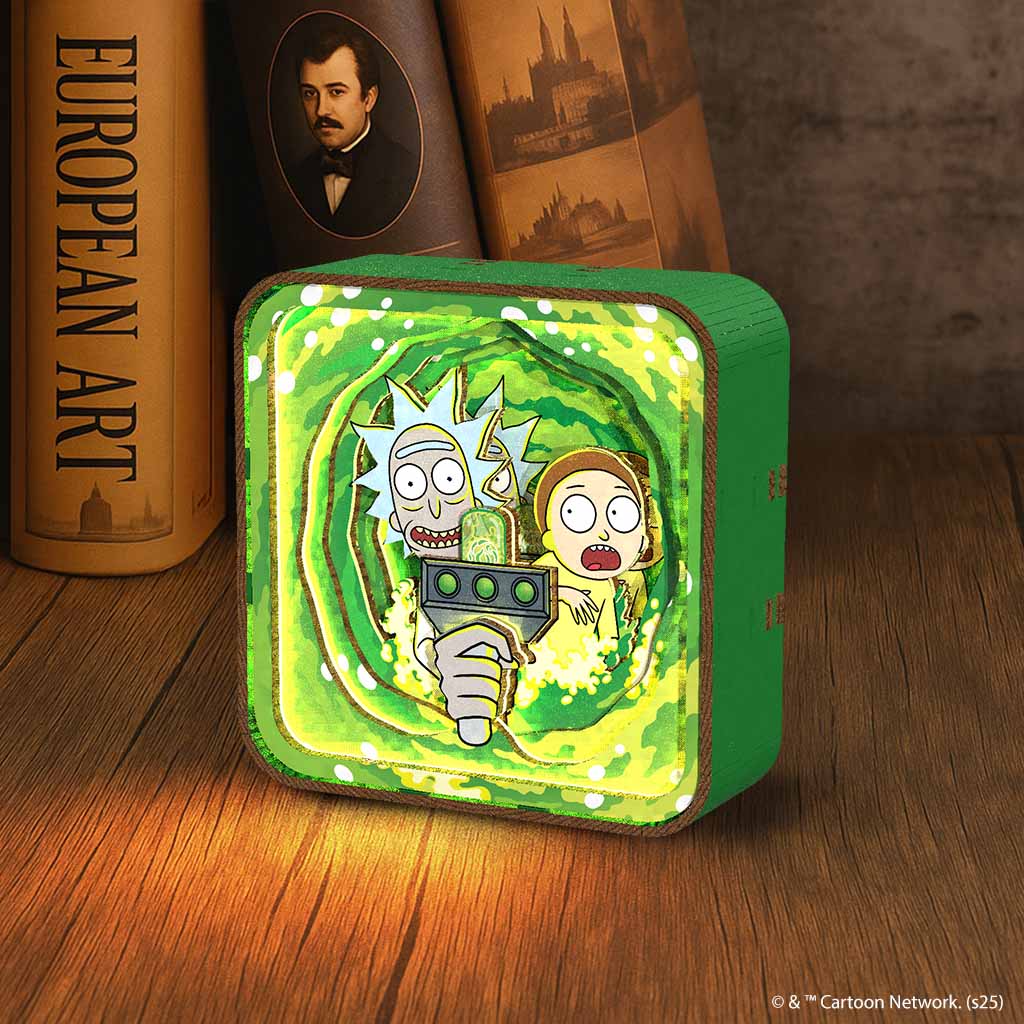 Rick and Morty Forever - 3D DIY Wooden Puzzle Night Lamp - Image 2