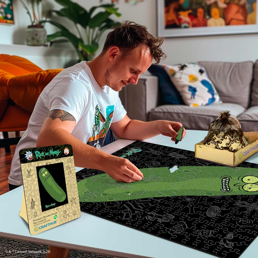 Rick and Morty Pickle Madness - Wooden Jigsaw Puzzle - Image 2