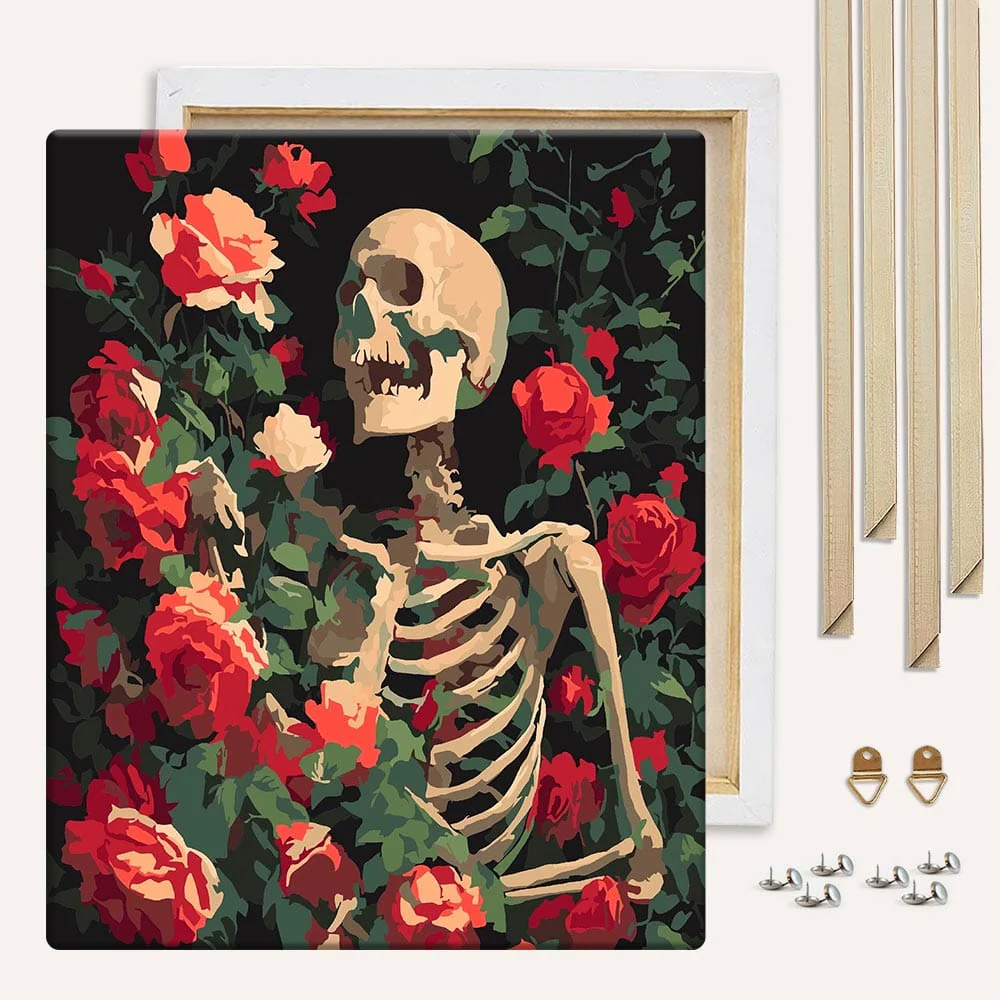 Rose Skull - Paint By Numbers Kit - Image 3