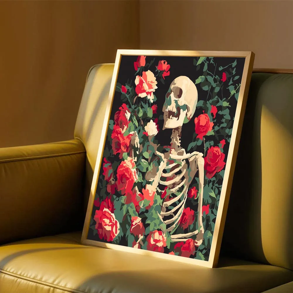 Rose Skull - Paint By Numbers Kit - Image 5