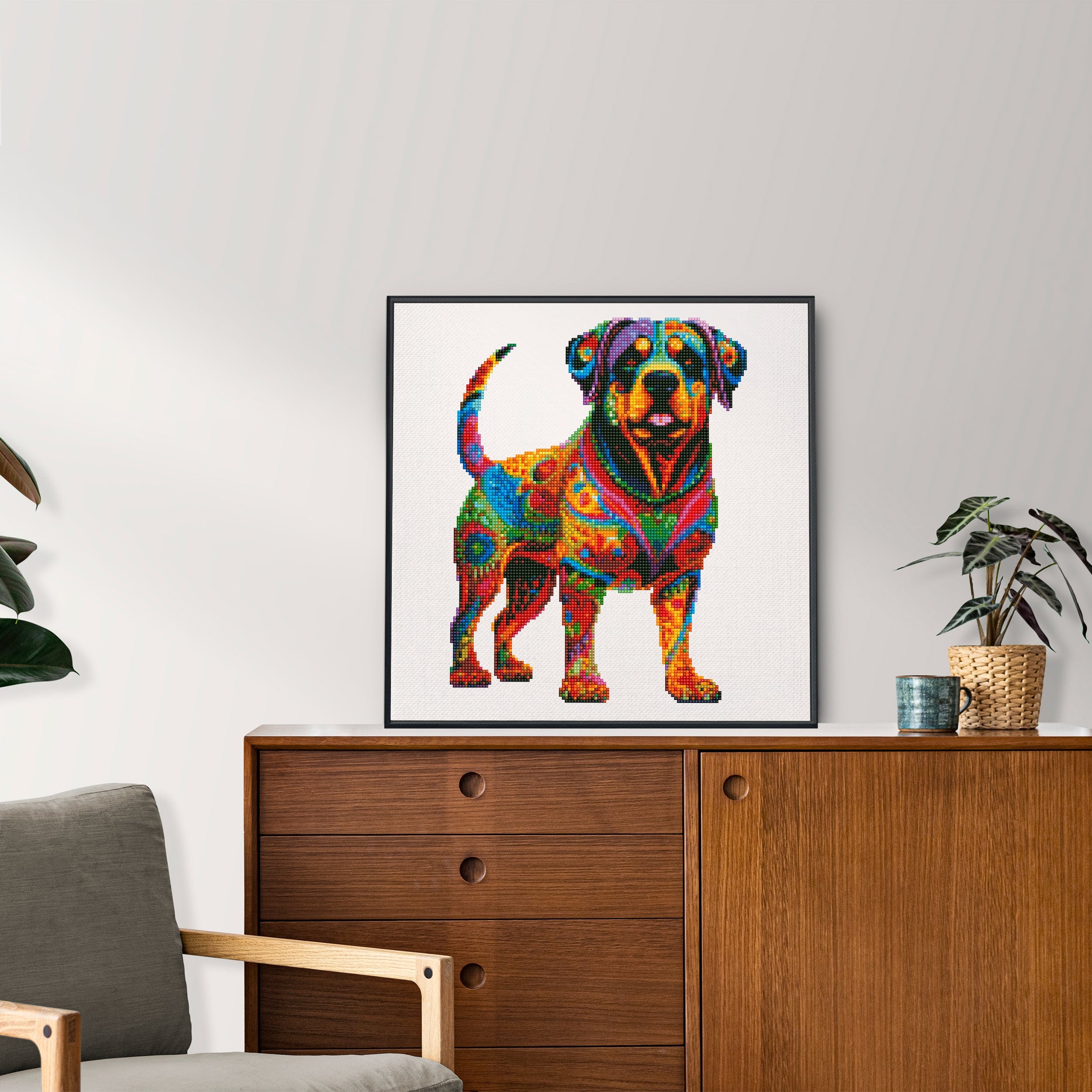 Rottweiler Dog - Diamond Painting Kit - Image 2