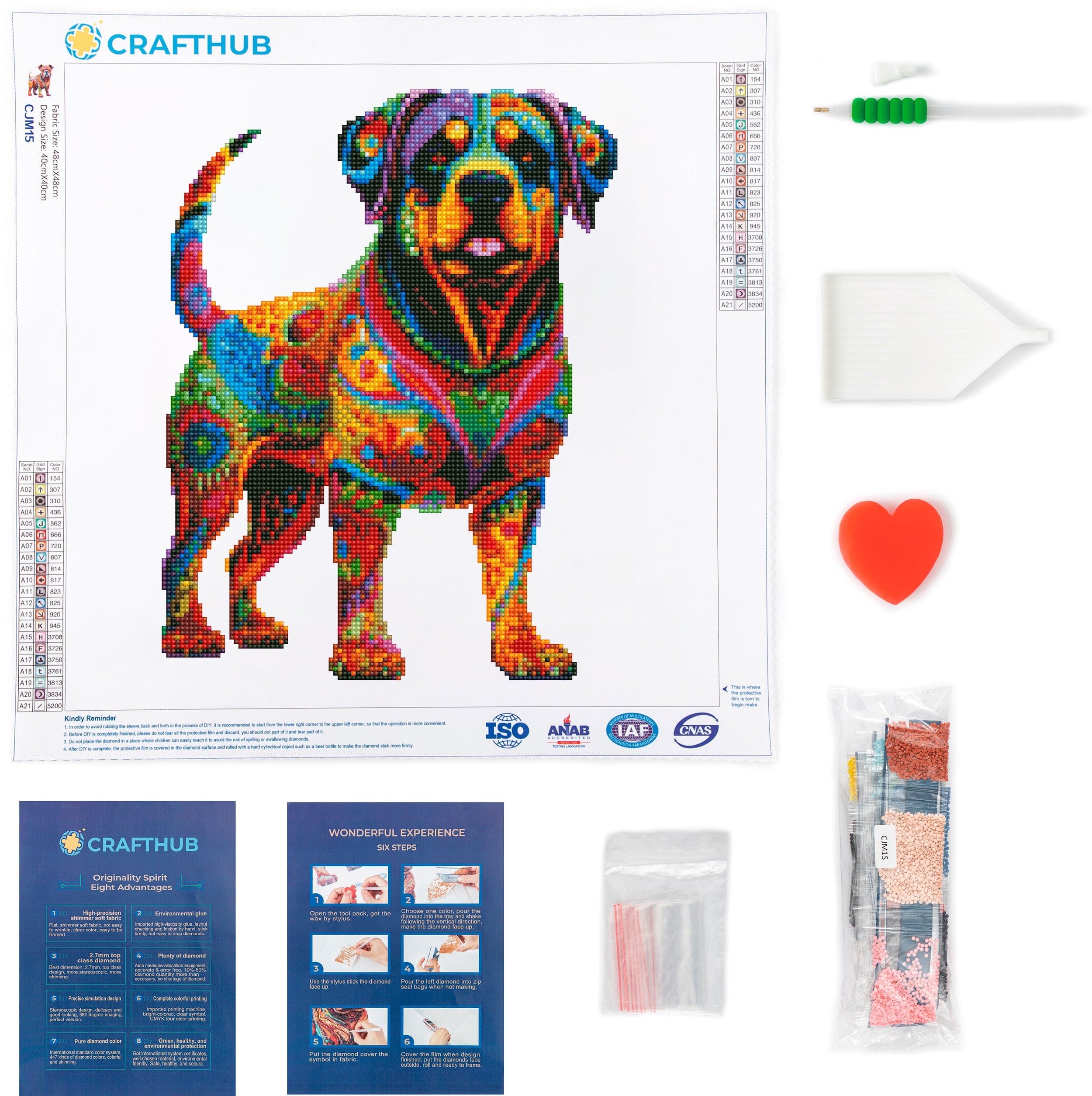 Rottweiler Dog - Diamond Painting Kit - Image 3