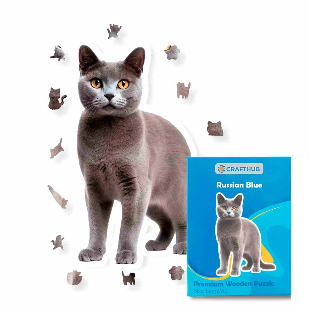 Russian Blue Cat - Jigsaw Puzzle - Image 2