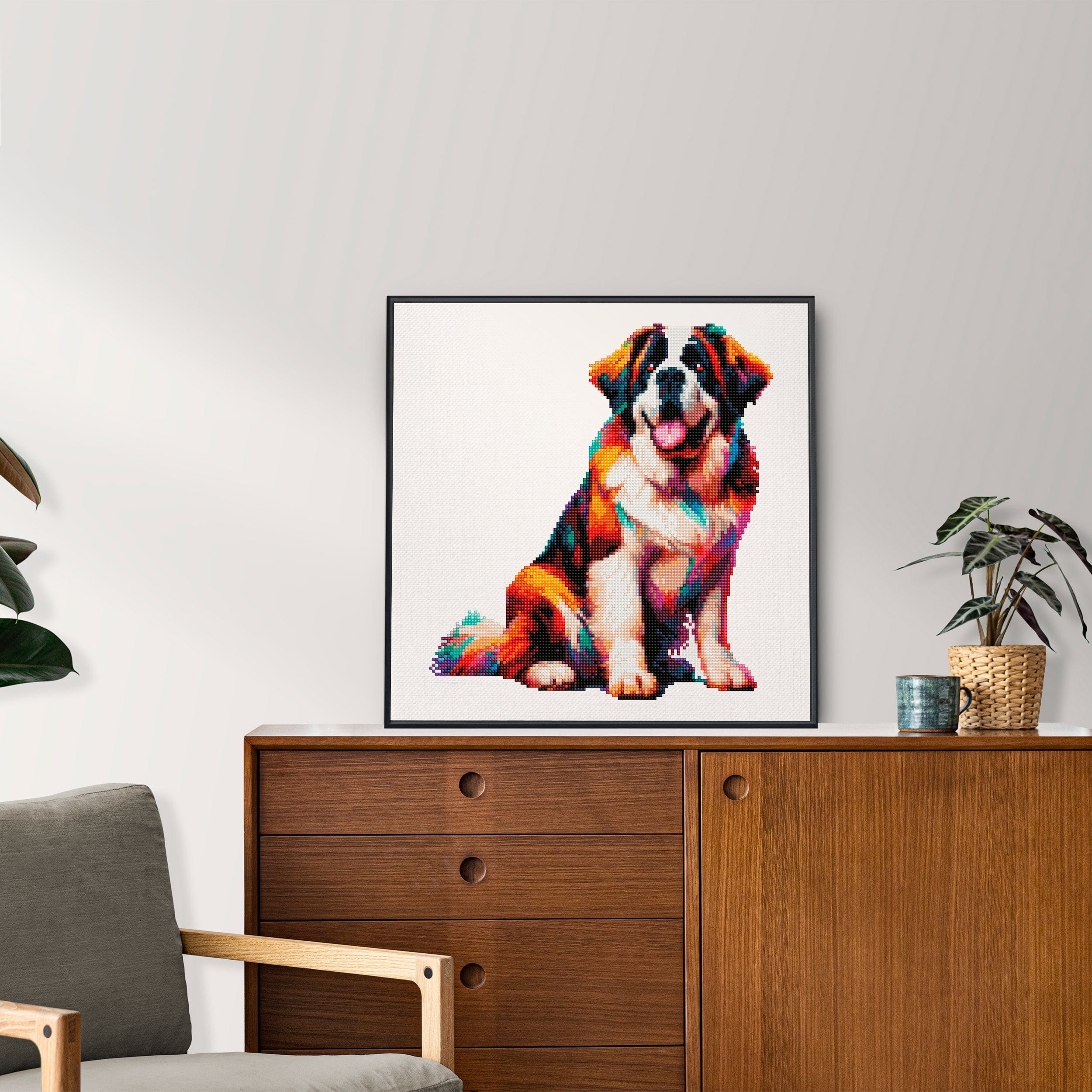 Saint Bernard Dog - Diamond Painting Kit - Image 2
