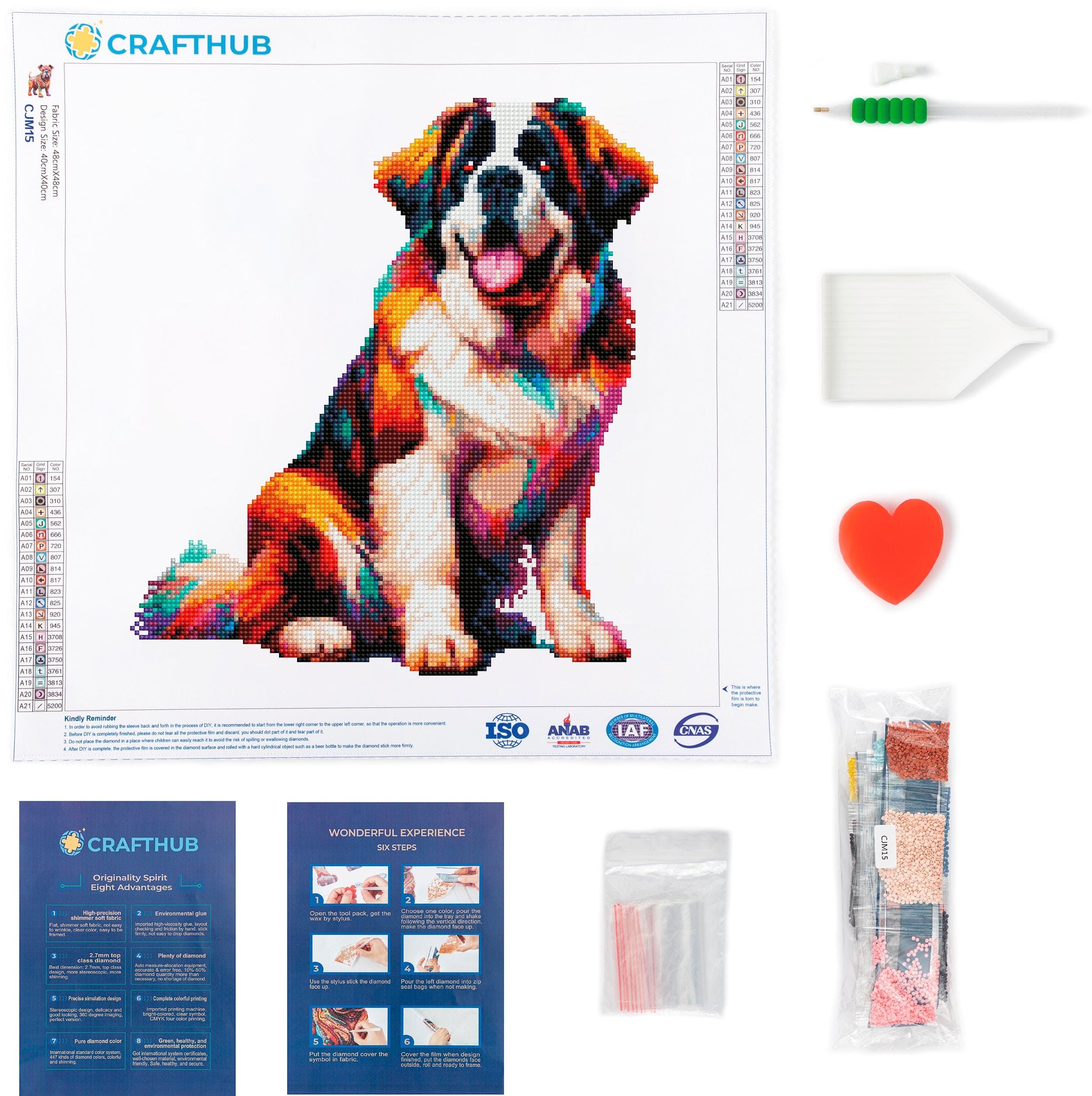 Saint Bernard Dog - Diamond Painting Kit - Image 3