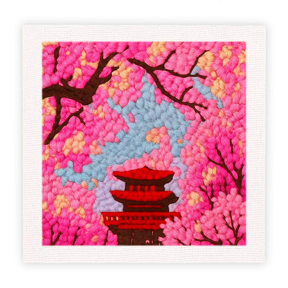 Sakura Shrine - Punch Needle Kit