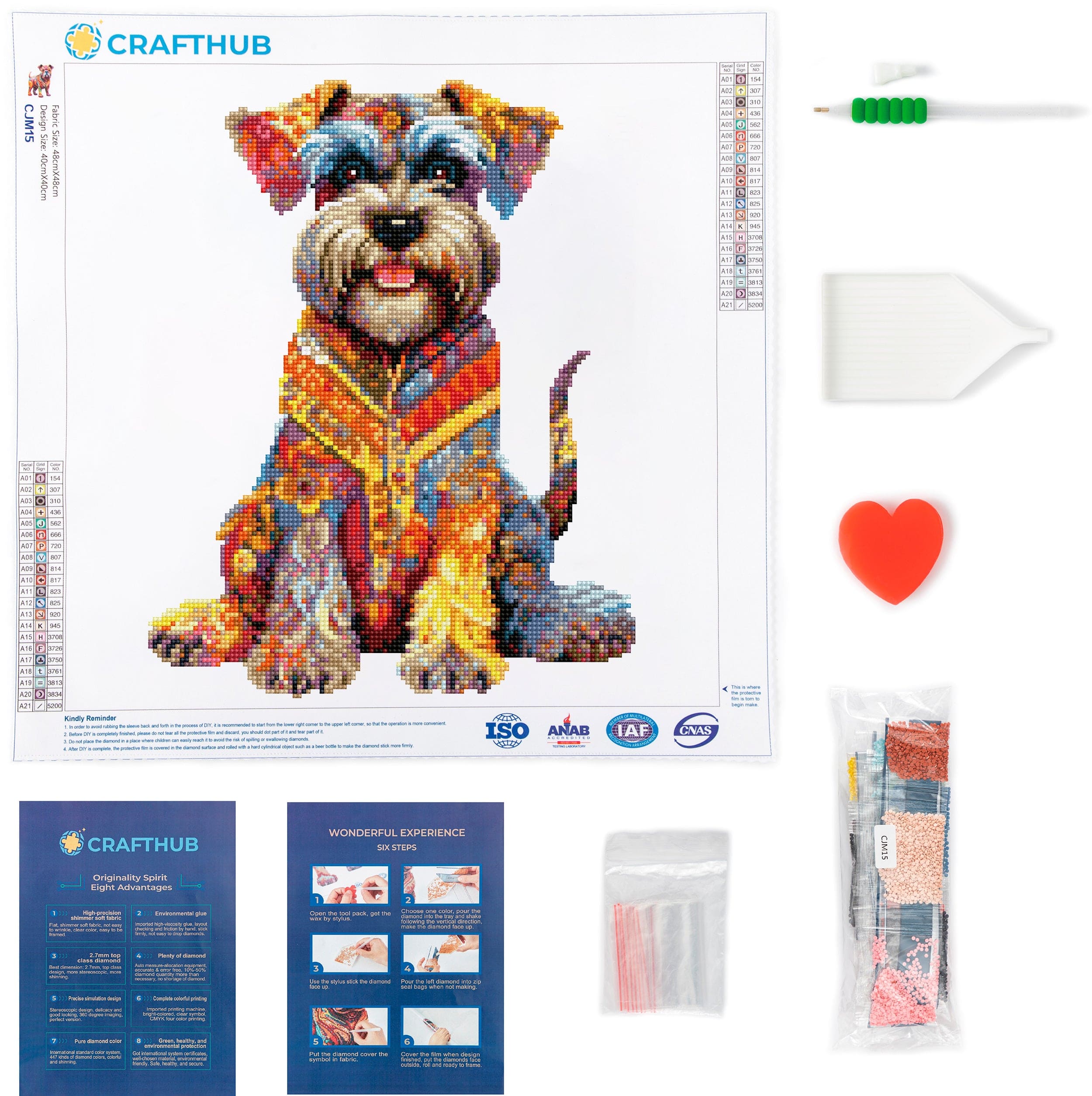 Schnauzer Dog - Diamond Painting Kit - Image 3
