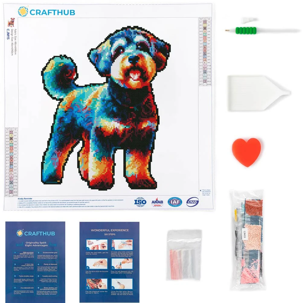 Schnoodle Dog - Diamond Painting Kit - Image 3