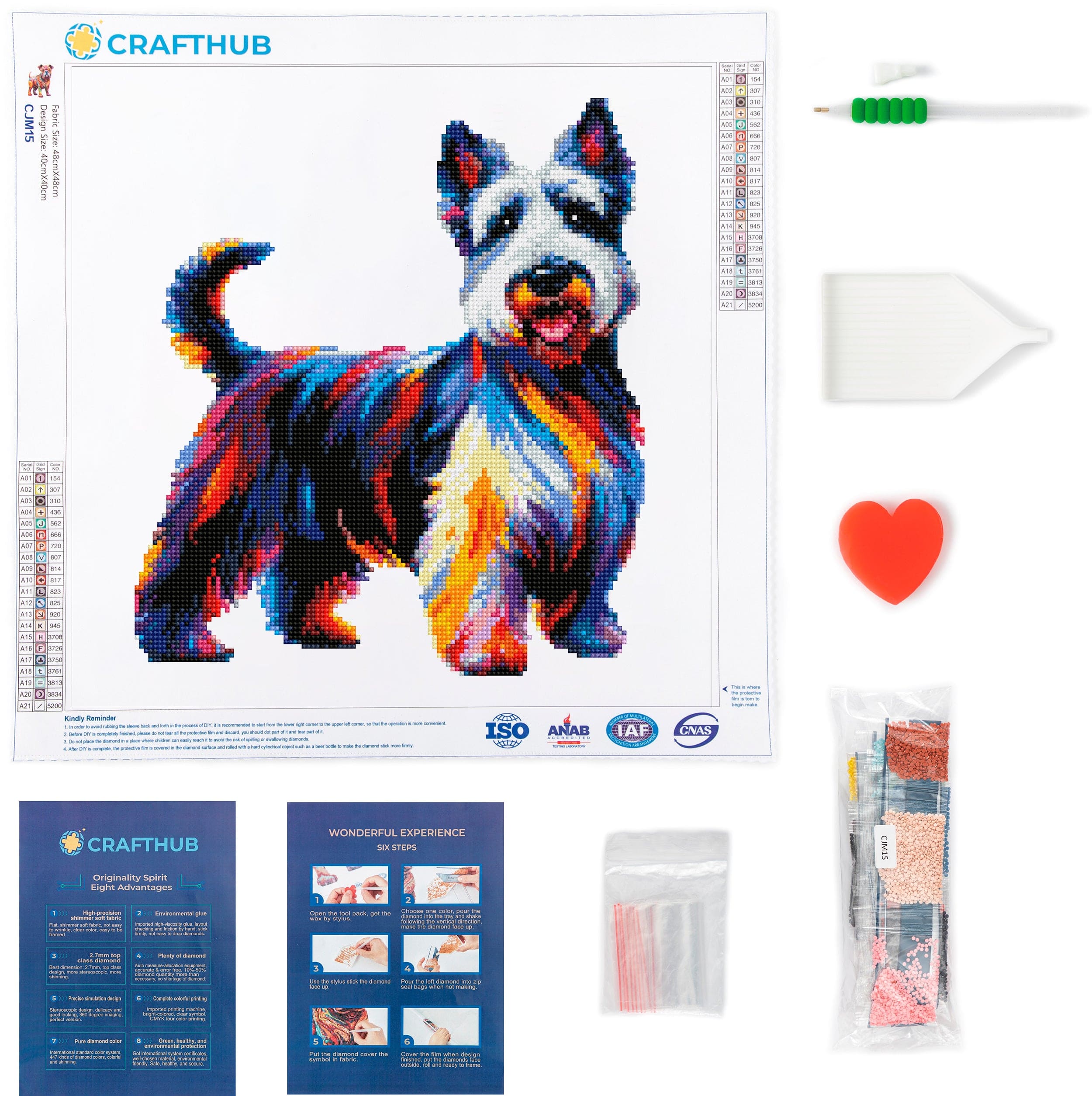 Scottish Terrier / Scottie Dog - Diamond Painting Kit - Image 3