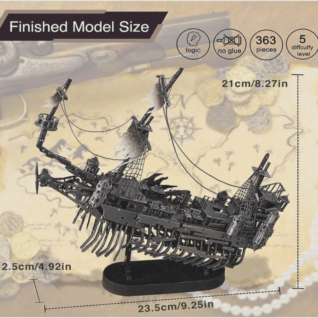 Sea Ghost Pirate Ship 3D Metal Puzzle - Image 4