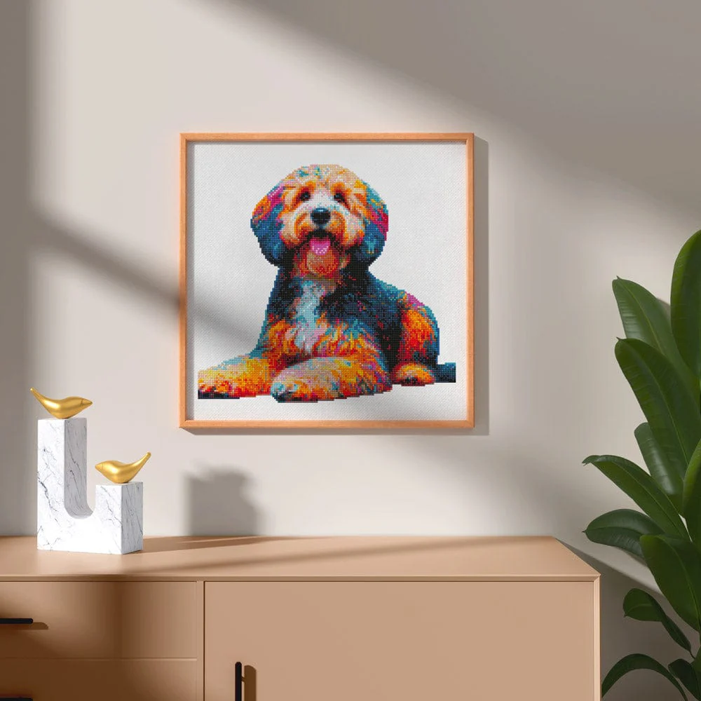 Sheepadoodle Dog - Diamond Painting Kit - Image 2