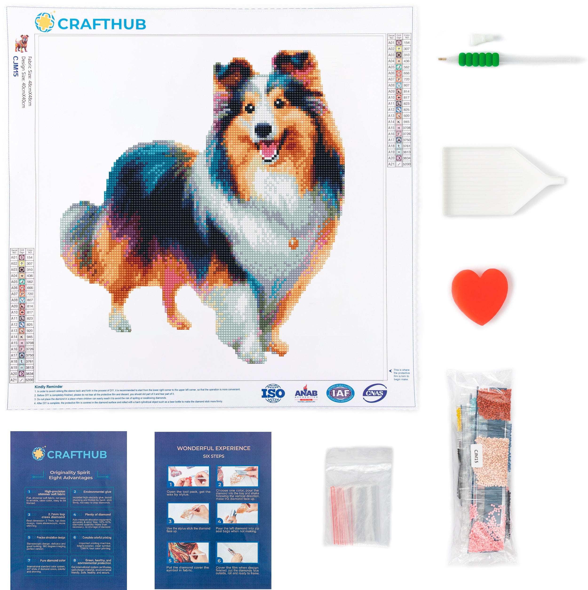 Shetland Sheepdog / Sheltie Dog - Diamond Painting Kit - Image 3