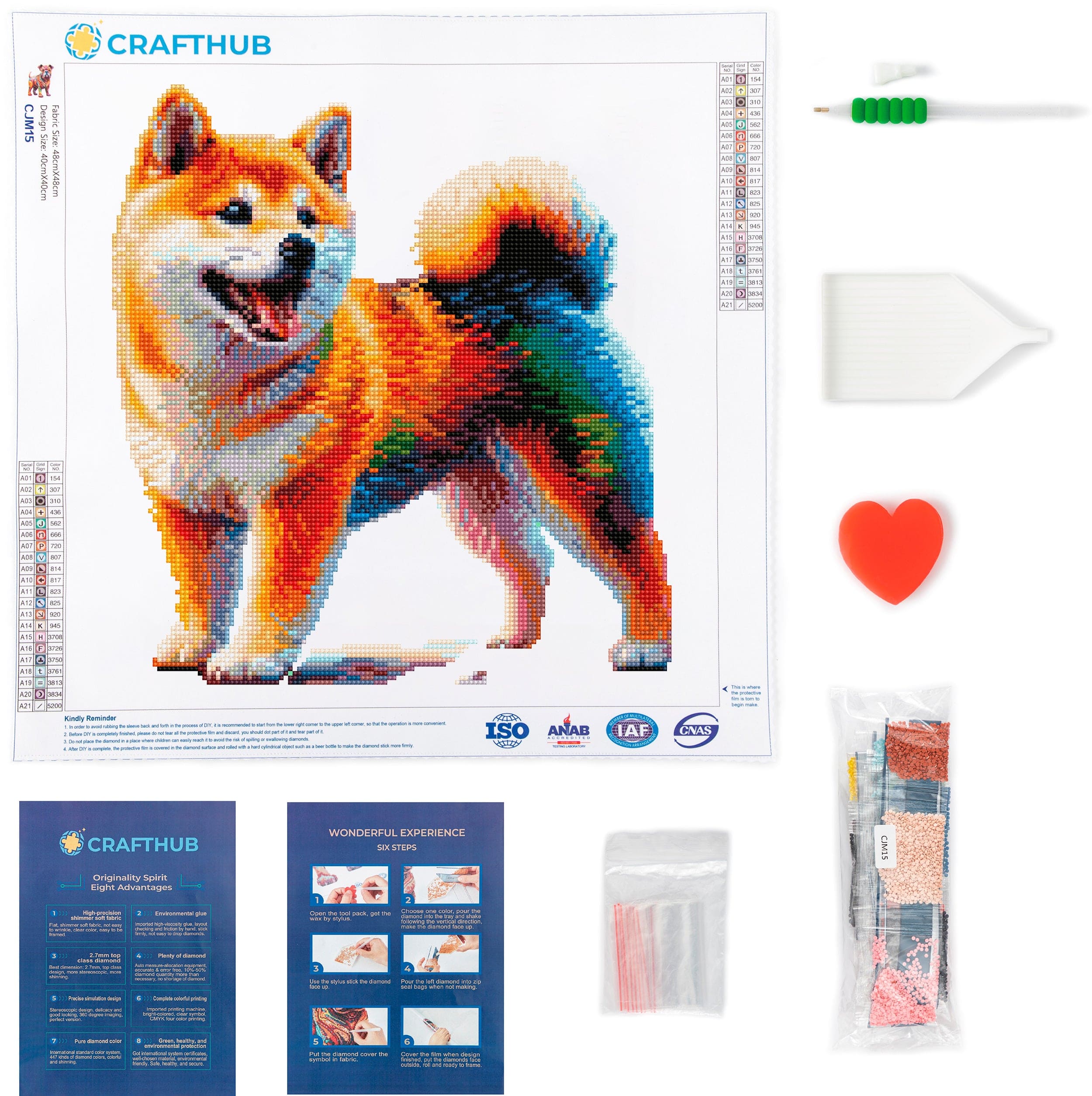 Shiba Inu Dog - Diamond Painting Kit - Image 3