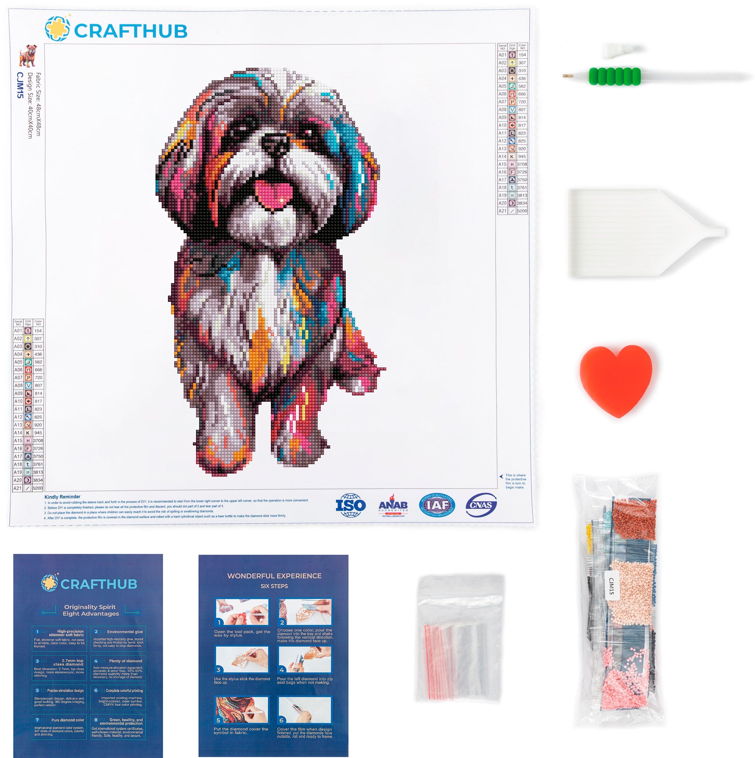 Shih Tzu Dog - Diamond Painting Kit - Image 3