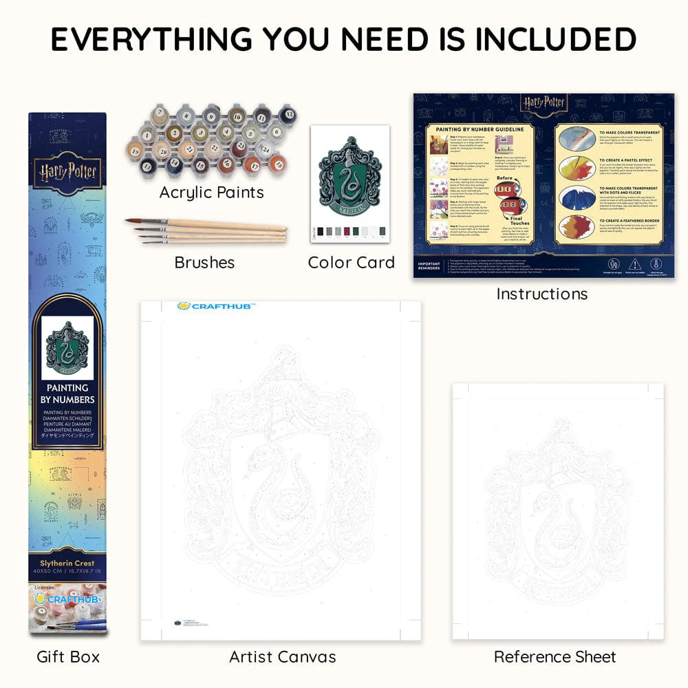 Slytherin Crest - Paint By Numbers Kit - Image 4