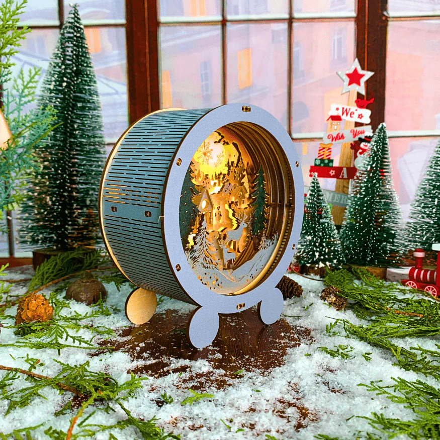 Snowy Christmas - 3D Puzzle Night Lamp - Image 3
