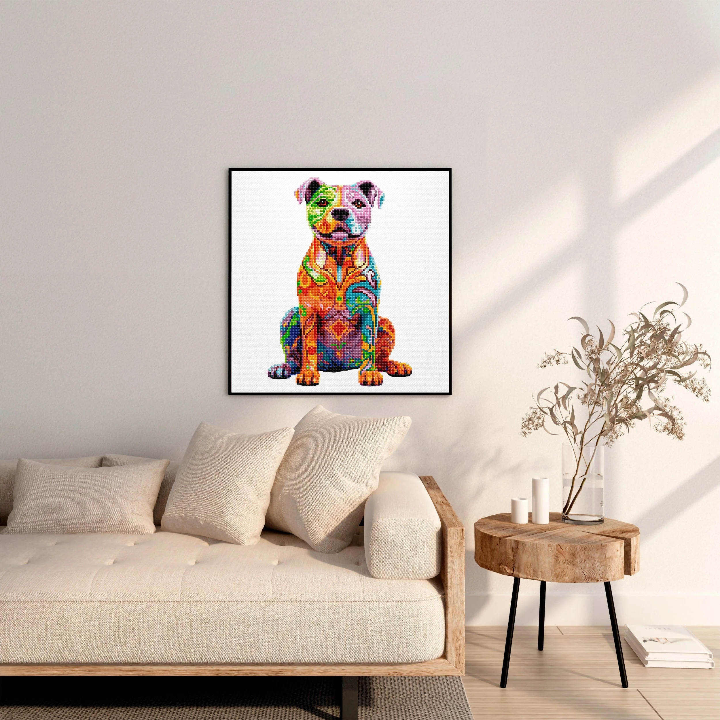 Staffordshire Bull Terrier Dog Staffy - Diamond Painting Kit - Image 2