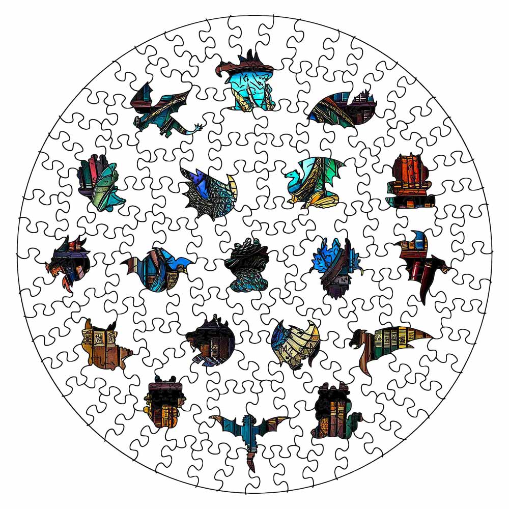 Stained Glass Dragon - Jigsaw Puzzle - Image 2