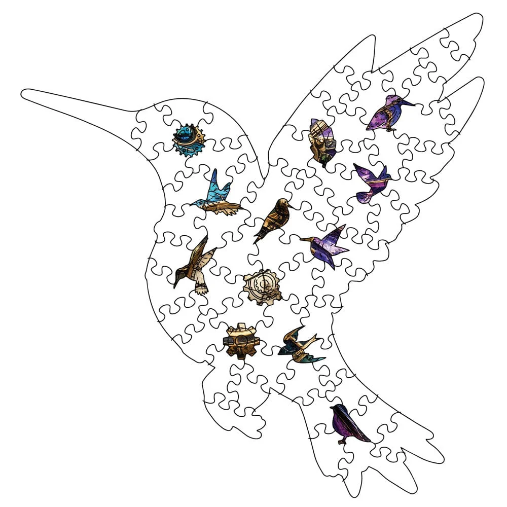Steampunk Hummingbird - Jigsaw Puzzle - Image 2