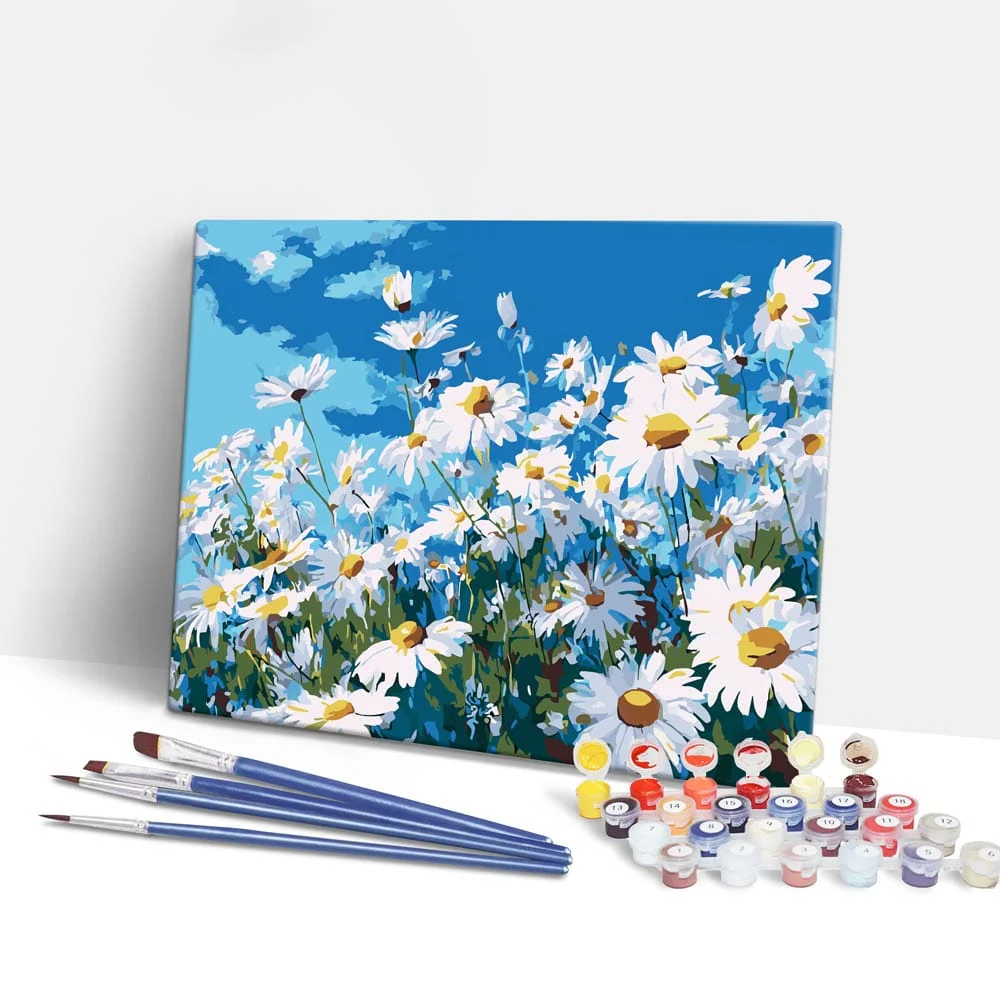 Summer Daisies - Paint By Numbers Kit - Image 2