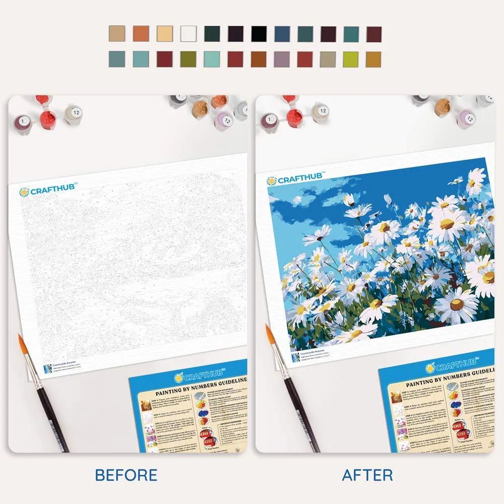 Summer Daisies - Paint By Numbers Kit - Image 4