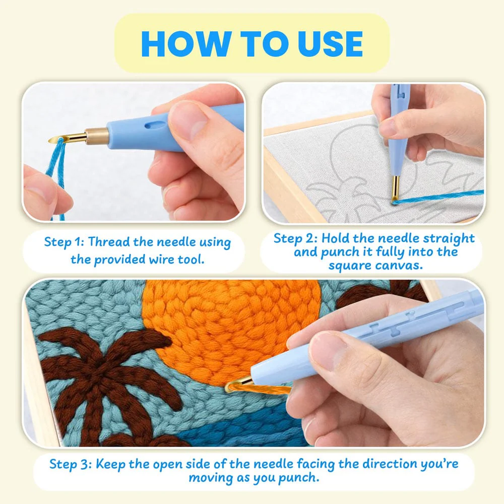 Sunny Beach - Punch Needle Kit - Image 4