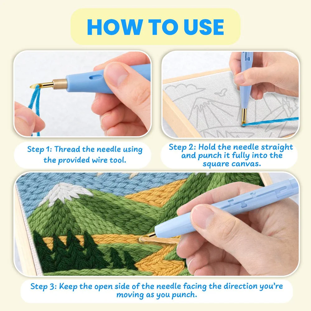 Sunny Village - Punch Needle Kit - Image 4