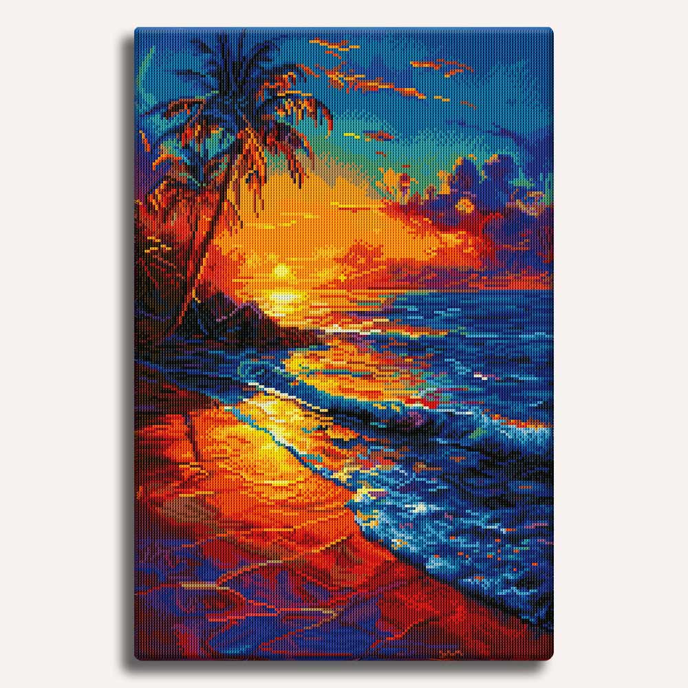 Sunset Beach - Diamond Painting Kit