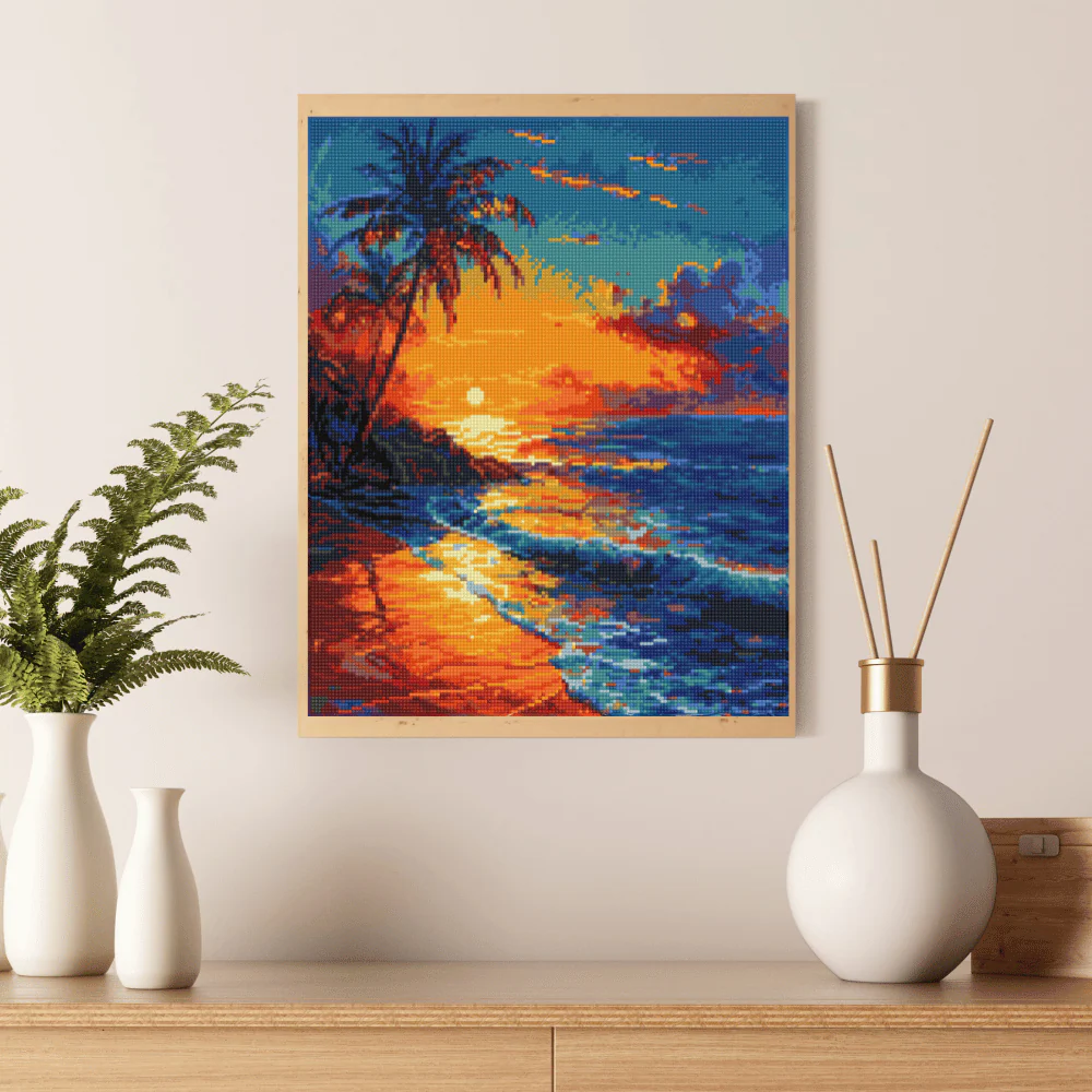 Sunset Beach - Diamond Painting Kit - Image 2