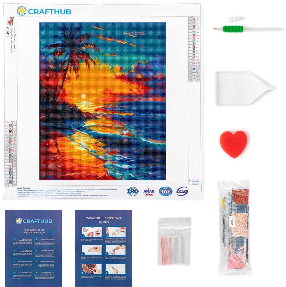 Sunset Beach - Diamond Painting Kit - Image 3