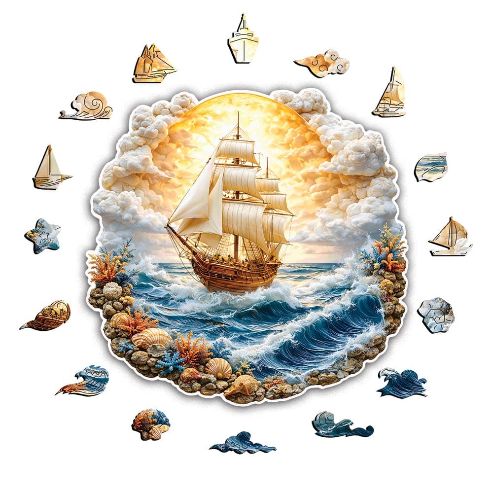 Sunset Ship - Jigsaw Puzzle - Image 3