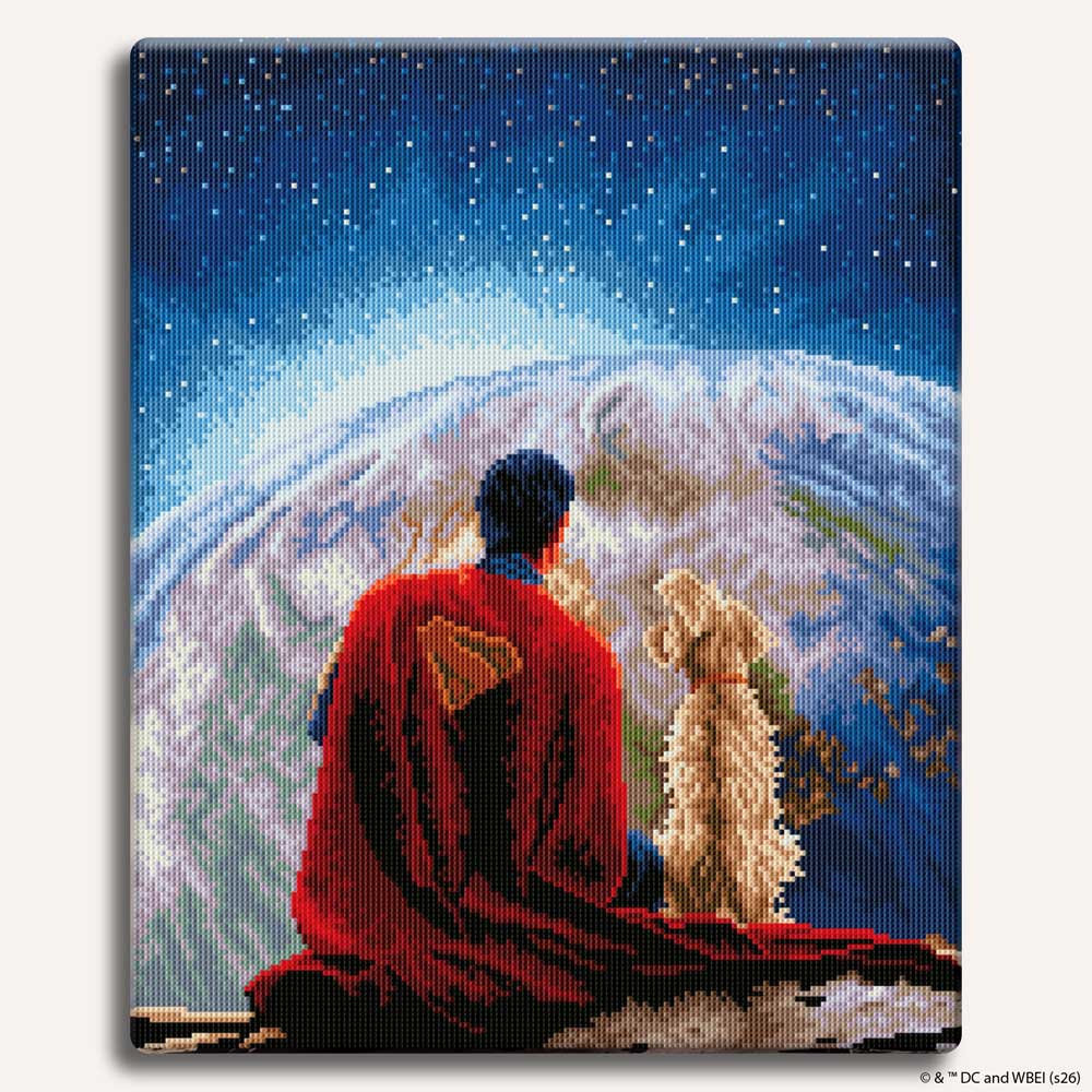 Superman & Krypto - Diamond Painting Kit