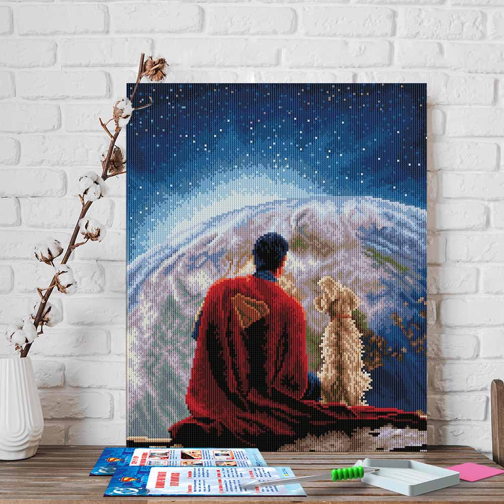 Superman & Krypto - Diamond Painting Kit - Image 2