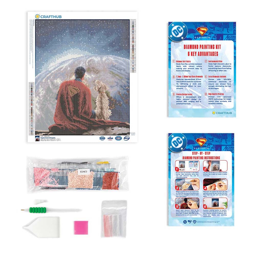 Superman & Krypto - Diamond Painting Kit - Image 4