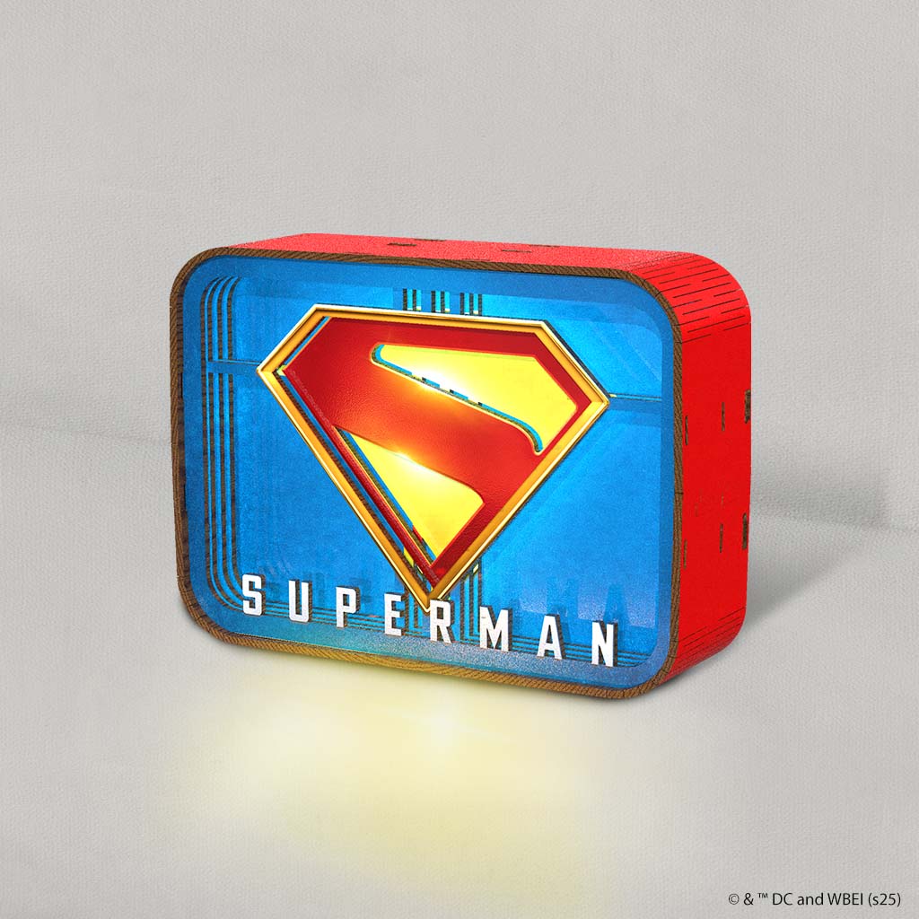 Superman Logo - 3D DIY Wooden Puzzle Night Lamp - Image 3