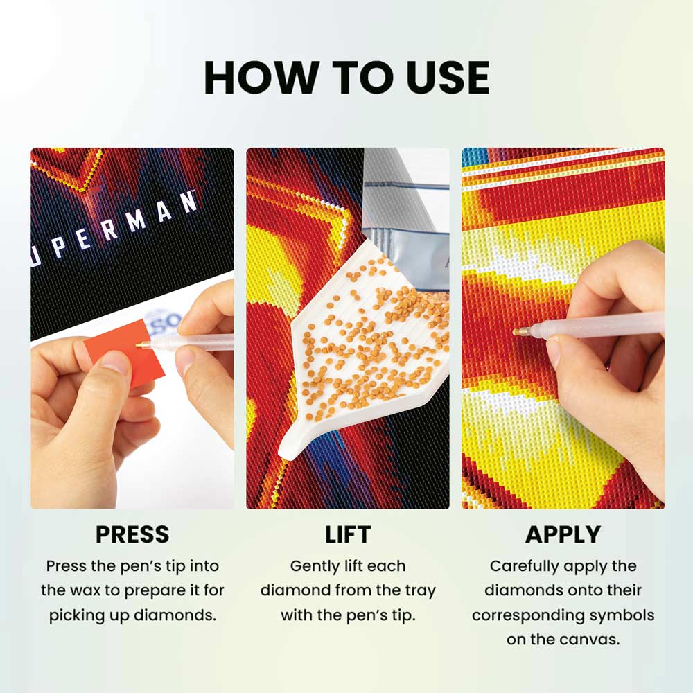 Superman Logo - Diamond Painting Kit - Image 2