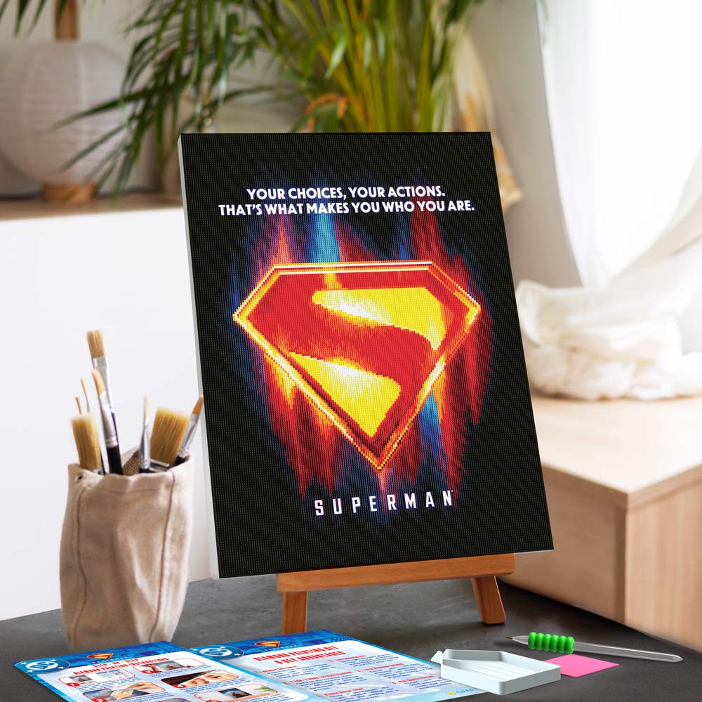 Superman Logo - Diamond Painting Kit - Image 4