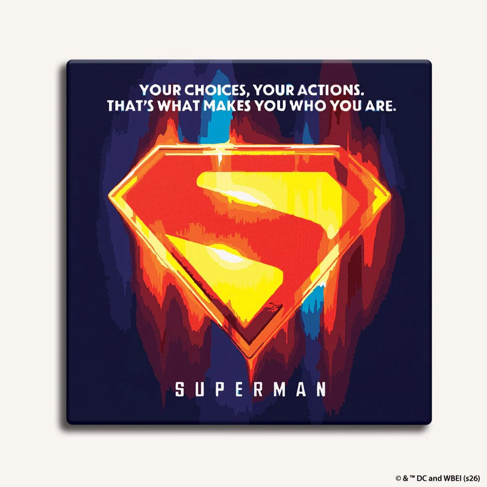 Superman Logo - Framed Paint By Numbers Kit
