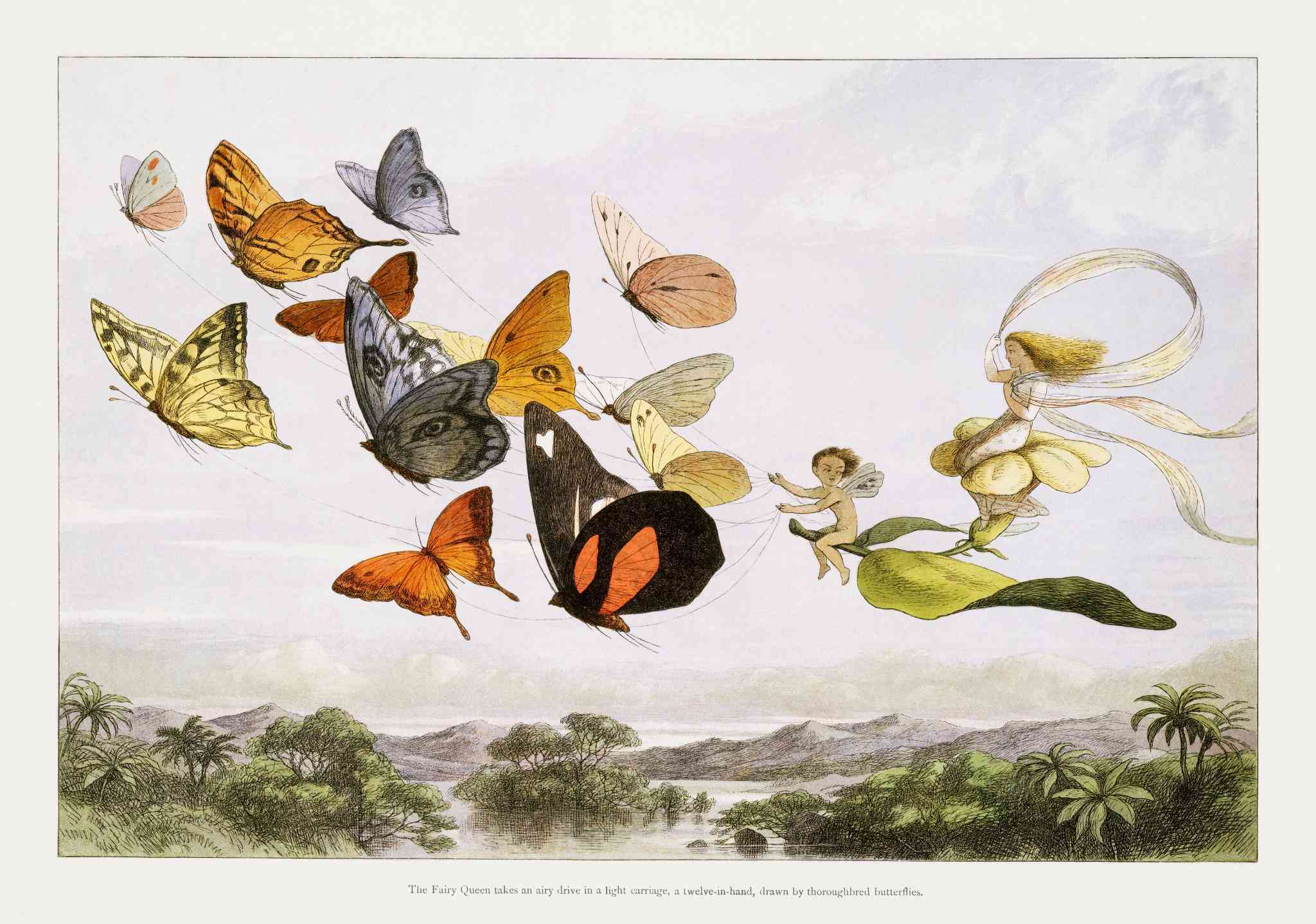 The Fairy Queen Takes an Airy Drive in a Light Carriage, a Twelve-in-hand - Jigsaw Puzzle