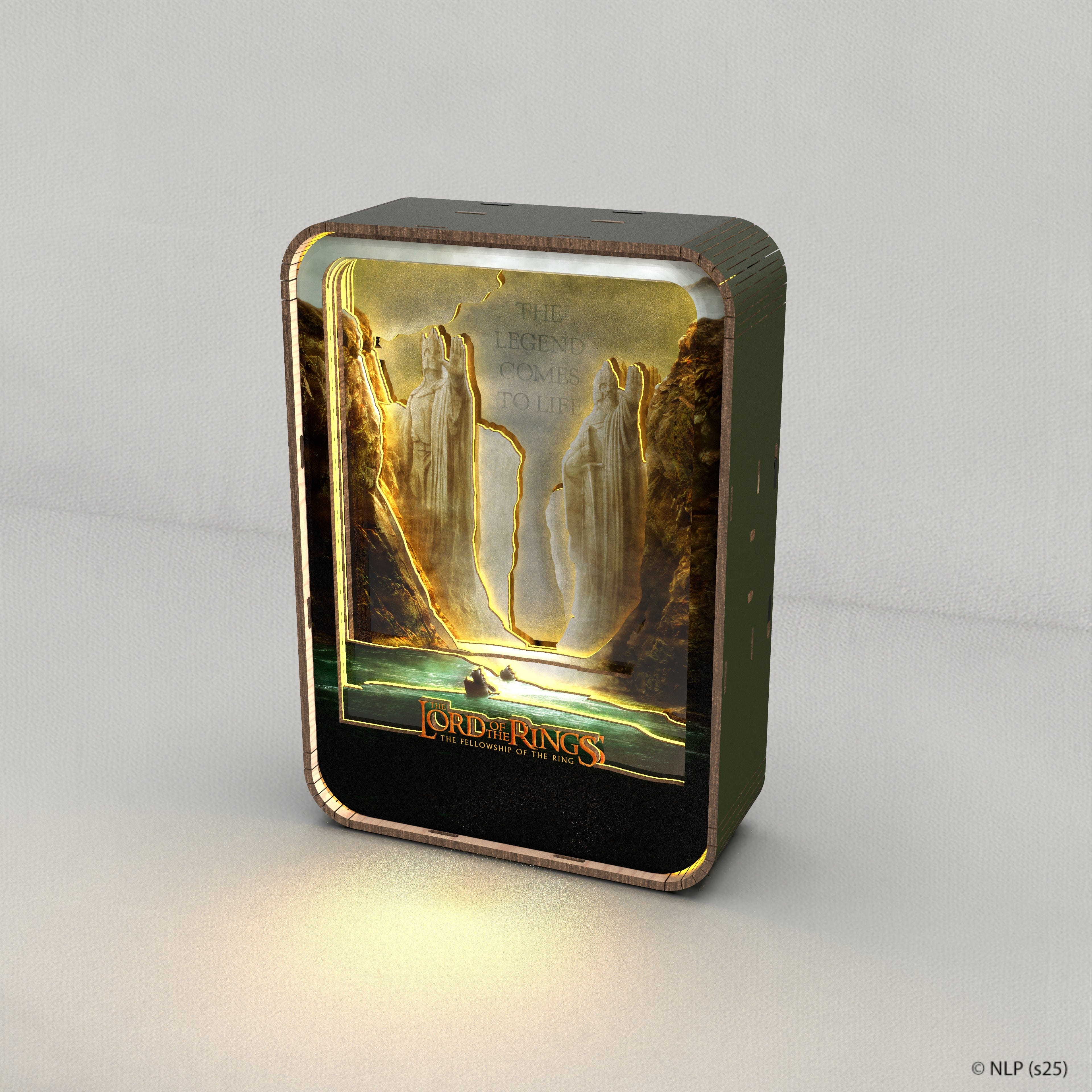 The Gates of Argonath - 3D DIY Wooden Puzzle Night Lamp - Image 3