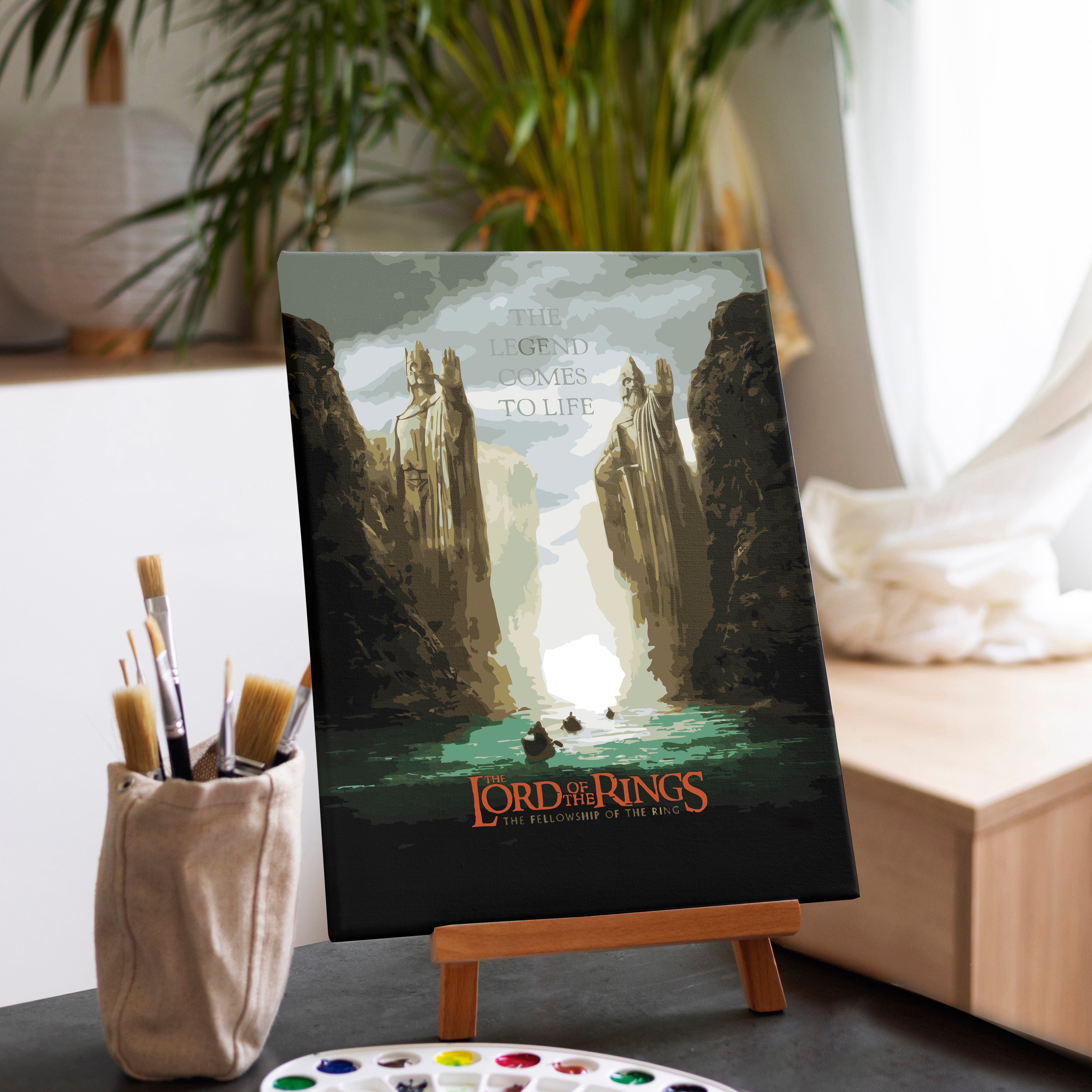 The Gates of Argonath - Paint By Numbers Kit - Image 2