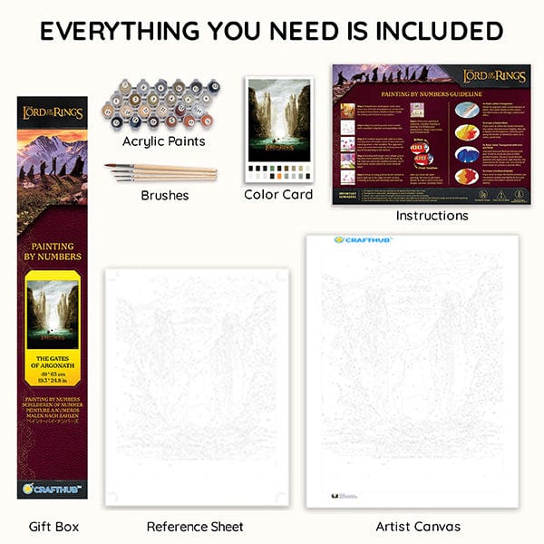 The Gates of Argonath - Paint By Numbers Kit - Image 3